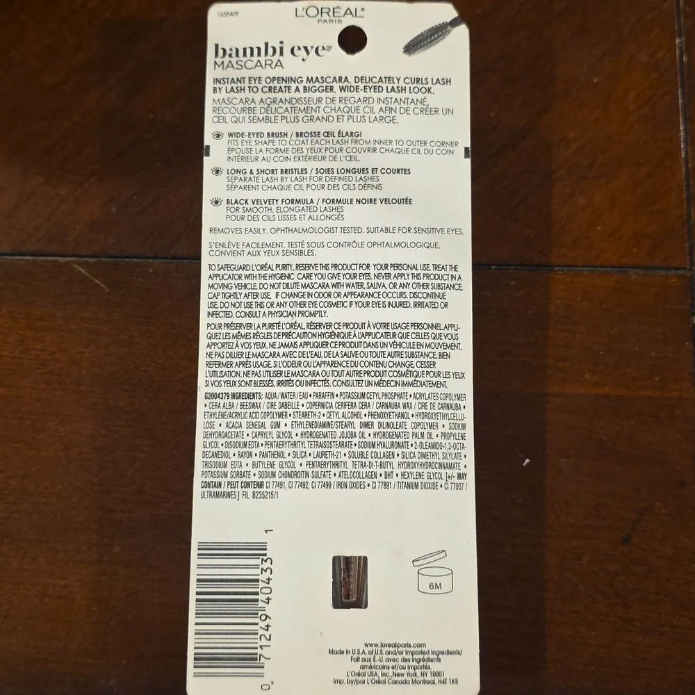 (J52) NWT L’Oréal Bambi Eye Mascara 401 Black